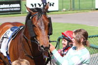Sadia delights owners with first-up win in symbolic racing colours