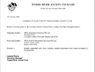 Notice Of Change To The TRJC Auditors For Members