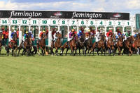 The Team Competes With Runners At Flemington On Saturday